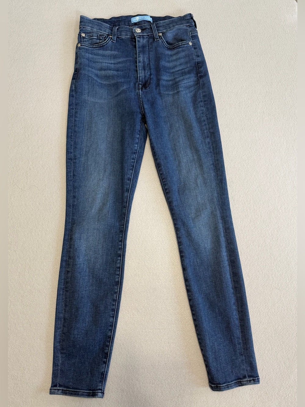 7 For All Mankind Aubrey B-Air s25 Women’s Skinny High Rise Mid Blue